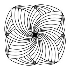 Easy mandala like flower or star, basic and simple mandalas Coloring Book for adults, seniors, and beginner. Digital drawing. Floral. Flower. Oriental. Book Page. Vector.