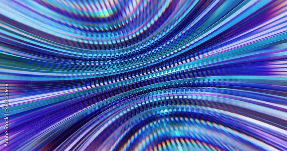 Poster abstract background with curved lines and cubes. seamless loop