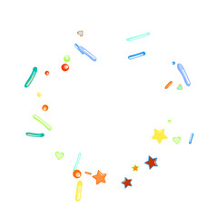 Sprinkles grainy. Cupcake donuts background.