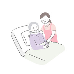 起床介助／女性介護士