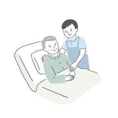 起床介助／男性介護士