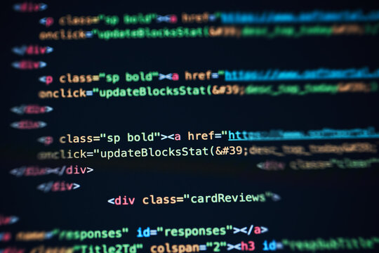 Programming code abstract background of software developer.