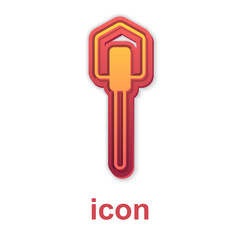 Gold Shovel icon isolated on white background. Gardening tool. Tool for horticulture, agriculture, farming. Vector