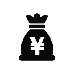 Yen money bag icon