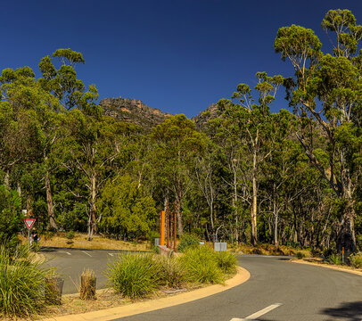 Climb To The Top Of A Rock Pinnacle Via The Grand Canyon. Australia. National Park Grampians. 