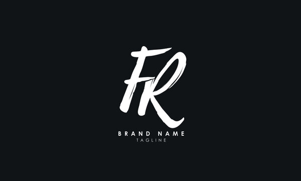 Alphabet letters Initials Monogram logo FR, RF, F and R