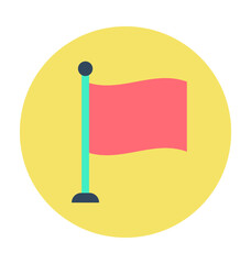 Flag Colored Vector Icon 