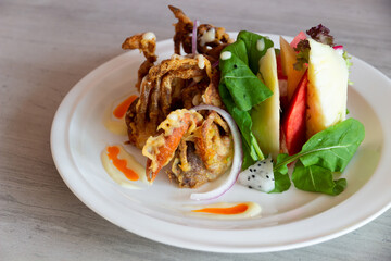 Chinese Menu - Deep fried soft shell crab salad