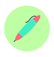 Pen Colored Vector Icon 
