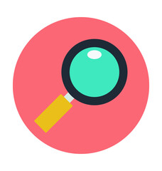 Magnifying Glass Colored Vector Icon 