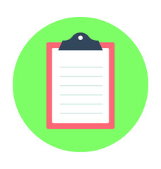 Clipboard Sheet Colored Vector Icon