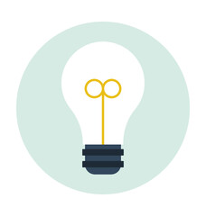 Light Bulb Colored Vector Icon 