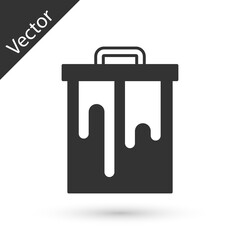 Grey Honeycomb icon isolated on white background. Honey cells symbol. Sweet natural food. Vector