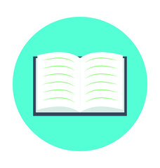 Opened Book Colored Vector Icon