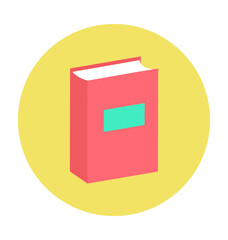 Cover Book Colored Vector Icon