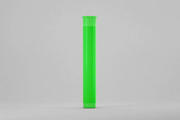 Tube for drawings mockup on soft color background