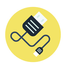 Usb Plug Colored Vector Icon