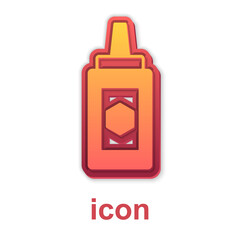 Gold Jar of honey icon isolated on white background. Food bank. Sweet natural food symbol. Vector