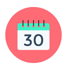 Calendar Colored Vector Icon  