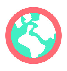 Globe Colored Vector Icon