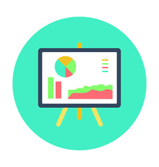 SEO Training Colored Vector Icon 