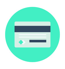 Credit Card Colored Vector Icon 