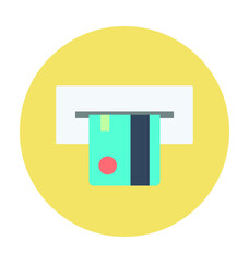 Atm Withdrawal Vector Icon