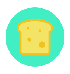 Toast Colored Vector Illustration