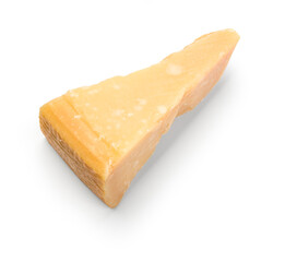 parmesan cheese on white background