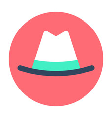 Cowboy Hat Colored Vector Illustration
