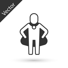 Grey Head hunting icon isolated on white background. Business target or Employment sign. Human resource and recruitment for business. Vector