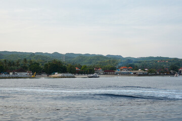 Obraz premium View of the crossing in Nusa Penida in the morning