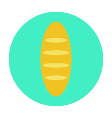 Baguette Colored Vector Illustration