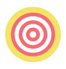 Dartboard Colored Vector Icon