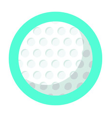 Golf Ball Colored Vector Icon