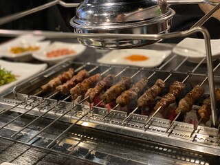 Asian food lamb skewers Double Cooked Pork Slices grilled lamb