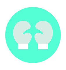 Boxing Glove Colored Vector Icon