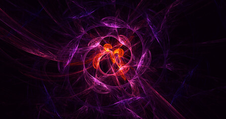 Obraz premium 3D rendering abstract round light background