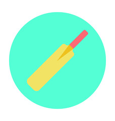 Cricket Bat Colored Vector Icon