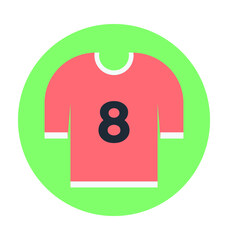 Sports Shirt Colored Vector Icon