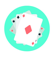 Diamond Card Colored Vector Icon
