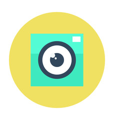 Washing Machine Colored Vector Icon