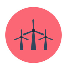 Windmill Colored Vector Icon