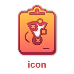 Gold Planning strategy concept icon isolated on white background. Baseball cup formation and tactic. Vector