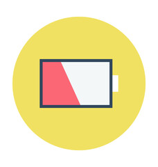 Low Battery Colored Vector Icon