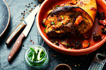 Roasted pork knuckle