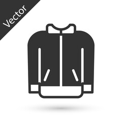 Grey Baseball t-shirt icon isolated on white background. Baseball jersey, sport uniform, raglan t-shirt sport. Vector