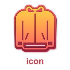 Gold Baseball t-shirt icon isolated on white background. Baseball jersey, sport uniform, raglan t-shirt sport. Vector