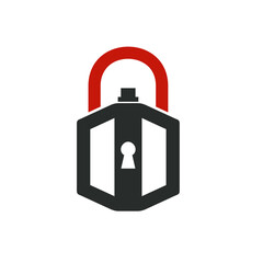 Obraz premium illustration of pedals and padlocks combination, icon to lock or bike security.