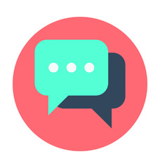 Fototapeta premium Chatting Colored Vector Icon 